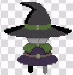 little witch walks from/back animations