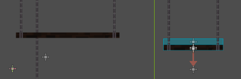 2 different platforms made with the tileset, each has a different width