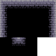 Pixel art tileset for brick floor and walls